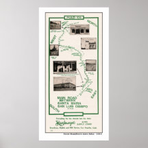 1914 mapa, San Luis Obispo a Santa María Posters