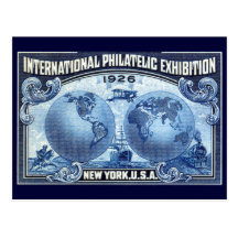 1926 expo filatélica internacional Nueva York Tarjetas Postales