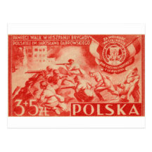 1946 voluntarios polacos en España Postal