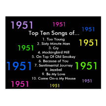 1951 canciones tarjeta postal