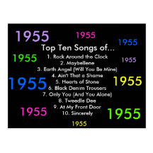 1955 canciones tarjetas postales