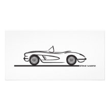 1959 1960 Chevrolet Corvette Tarjeta Con Foto Personalizada
