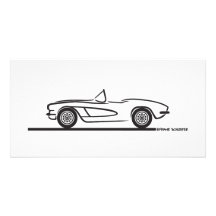 1961 1962 Chevrolet Corvette Tarjeta Fotográfica Personalizada
