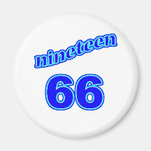 1966 diecinueve 66 imanes de nevera
