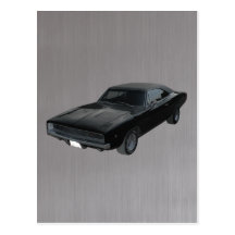 1968 acero cepillado mopar del cargador r/t del re postales