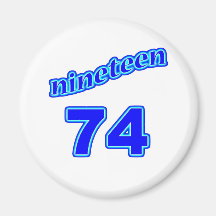 1974 diecinueve 74 iman de frigorífico