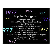 1977 canciones postal