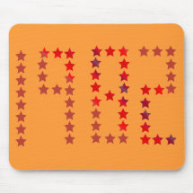 1982 estrellas Mousepad anaranjado rojo Alfombrillas De Ratones