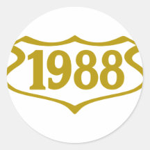 1988 shield.png pegatina redonda