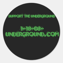 1-18-08-underground.com, apoya el metro pegatina redonda