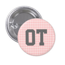 1,25" botones de OT - rosa, gris y blanco Pin