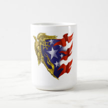 1" americana bandera del escudo " tazas de café