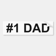 #1 el día de padre feliz del papá el | del número  etiqueta de parachoque