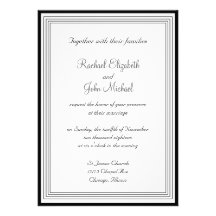 1 invitación blanco y negro del boda