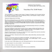 1 poster - hechos sobre la ventana de 10/40