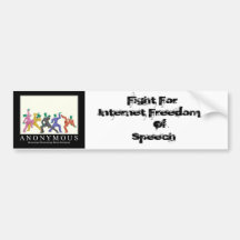 1anonc,     lucha para la libertad del Internet    Etiqueta De Parachoque