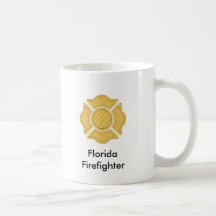 1LOGO11,       bombero     de la Florida Tazas De Café