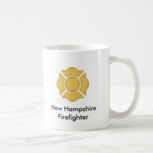 1LOGO11,       bombero     de New Hampshire Tazas De Café