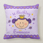 1r Almohada de Twincess del cumpleaños