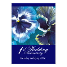 1r Azul de la invitación de la fiesta de aniversar