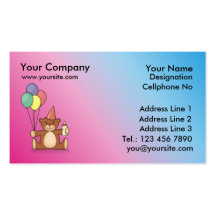 1r bearthday plantilla de tarjeta de visita