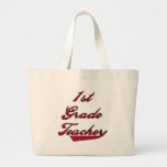 1r Camisetas y regalos rojos del texto del profeso Bolsa De Mano