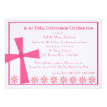 1r Cruz y flores de la comunión Invitaciones Personalizada