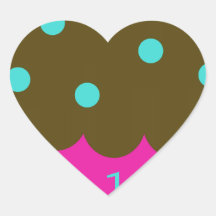 1r cumpleaños de la magdalena calcomania corazon personalizadas