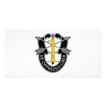 1r Escudo del grupo de las fuerzas especiales Tarjetas Fotograficas
