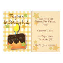 1r Invitación del cumpleaños
