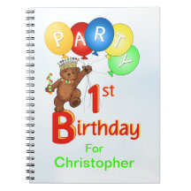 1r La fiesta de cumpleaños lleva el planear Libretas