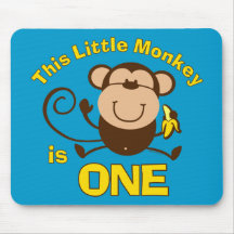 1r muchacho Mousepad del cumpleaños del pequeño mo Tapete De Raton