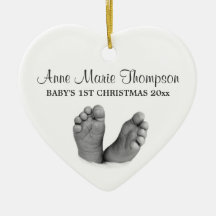 1r ornamento del navidad del bebé adornos