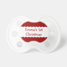 1r pacificador del navidad del bebé personalizado