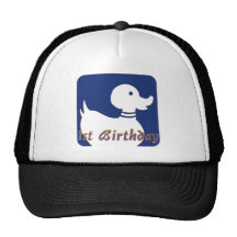 1r Pequeño pato del cumpleaños Gorras