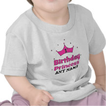 1r ¡Princesa del cumpleaños!  con la corona rosada Camisetas