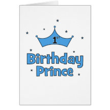 1r Príncipe del cumpleaños Tarjeton