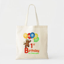 1r Príncipe Goodie del oso de peluche de la fiesta Bolsas Lienzo