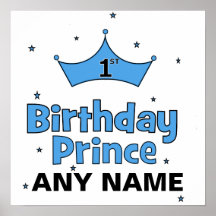 1r ¡Príncipe Poster del cumpleaños!