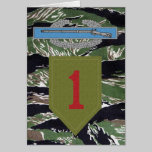 1r Tarjeta de la insignia de infantería de combate tarjetas