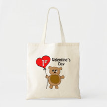 1r tema del oso del el día de San Valentín de Baby Bolsa De Mano