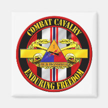 1r Veterano de la división acorazada OEF Imán De Nevera