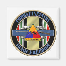 1r Veterano de la división acorazada OIF Imán Para Frigorífico