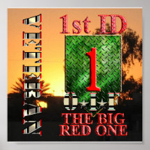 1r VETERANO de la división de infantería OIF Poster