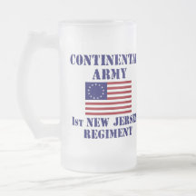 1r vidrio del regimiento de New Jersey de la guerr Tazas De Café