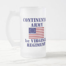 1r vidrio del regimiento de Virginia de la guerra  Tazas De Café