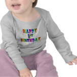 1ra camiseta feliz del cumpleaños y