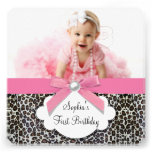 1ra fiesta de cumpleaños del leopardo de la foto r anuncio personalizado