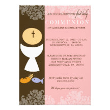 1ra invitación de la comunión del chica