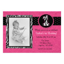1ra invitación del cumpleaños de los chicas rosado